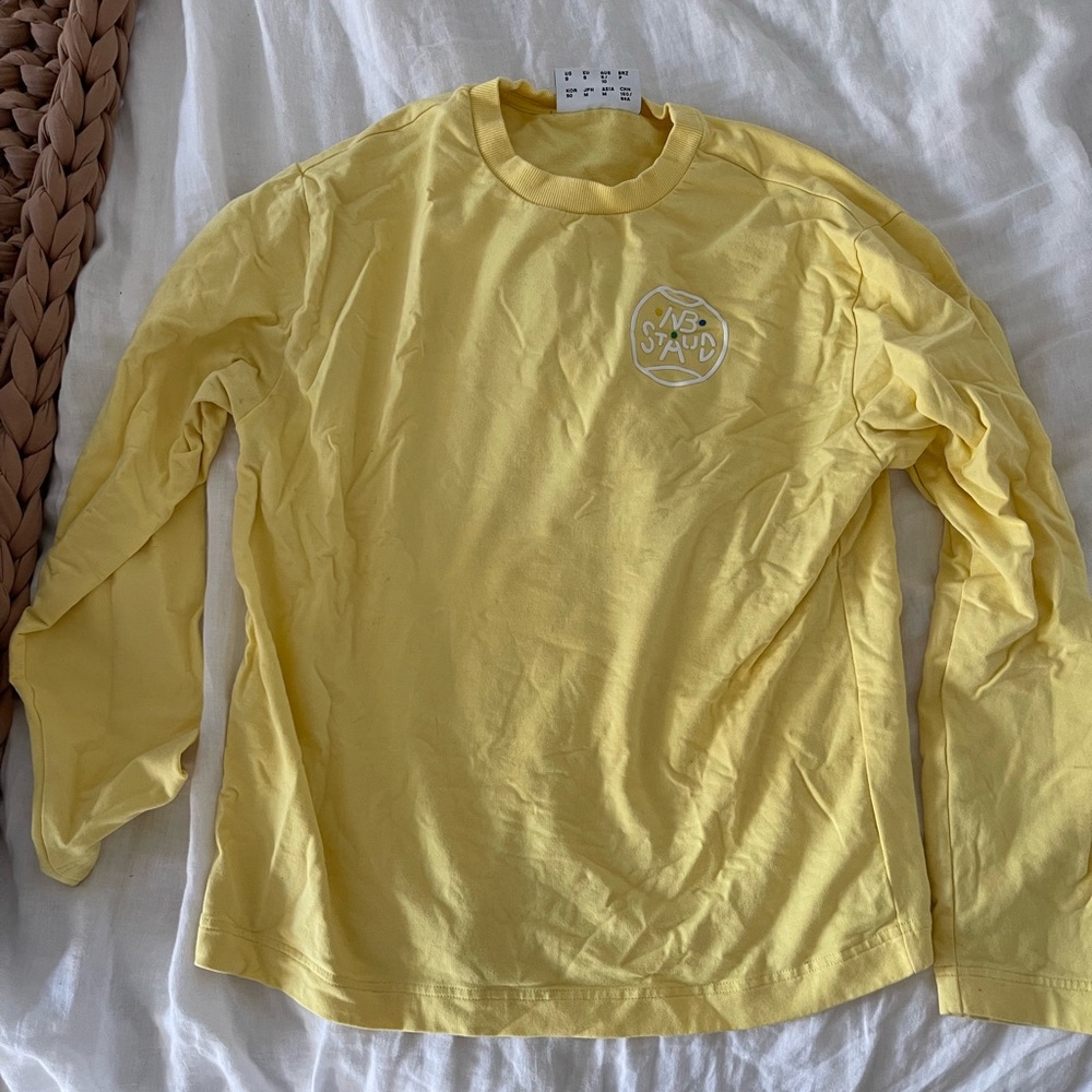 LIMITED EDITION New Balance Womens NB x Staud Sweatshirt Yellow - Picture 5 of 9